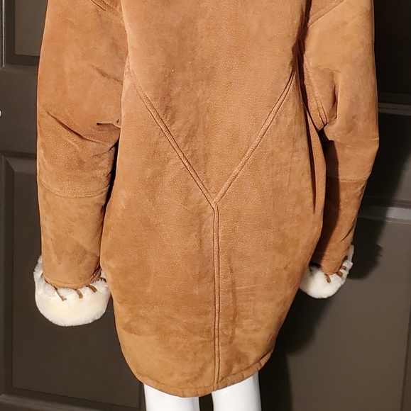 Vintage Marvin Richards Hooded Leather Shearling Coat - Picture 10 of 12